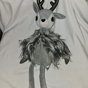 Jellycat Gray and White Plush Deer